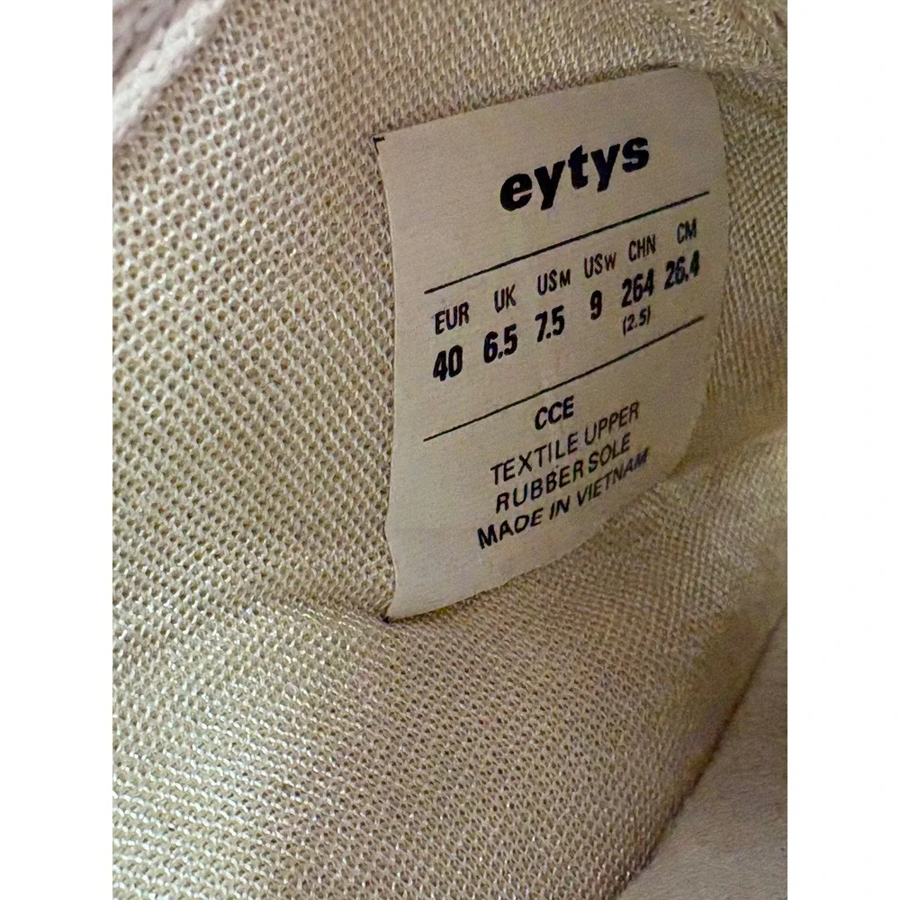 Eytys Capri CCE Cream Platform Sandals Mens 7.5 Buckle Strap Slides Chunky Mules